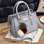 2020 Women PU Leather Handbag Femmes Messenger Bags With Ball Toy Bolsa Shoulder Bags sac a main Party Handbags сумка женская - ENSEIGNE DENIS