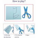 48pcs Children Cartoon DIY Colorful Paper Cutting Folding Toys kingergarden Kids Educational  Art Craft with scissor Tools Gifts