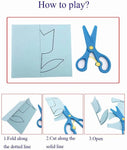 48pcs Children Cartoon DIY Colorful Paper Cutting Folding Toys kingergarden Kids Educational  Art Craft with scissor Tools Gifts