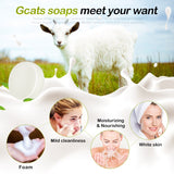 Goat Milk Handmade Goats milk Soap Removal Acne Blackhead Smooth Skin Tightening Pores Deep Cleaning Whitening Moisturizing Soap