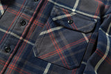 100% Cotton Heavyweight Retro Vintage Spring Autumn Winter Long Sleeve Buffalo Plaid Flannel Shirt Jacket for Men