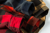 100% Cotton Heavyweight Retro Vintage Spring Autumn Winter Long Sleeve Buffalo Plaid Flannel Shirt Jacket for Men