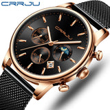 Top Luxury Men Multifunction Watches Waterproof Business Casual Quartz - ENSEIGNE DENIS
