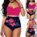 Sexy High Waist Bikini Swimsuit Women Swimwear Print Push Up Bikini Set Bandeau Two Piece Suit Beach Wear Swimming Suit 2020 New - ENSEIGNE DENIS