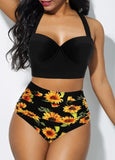 Sexy High Waist Bikini Swimsuit Women Swimwear Print Push Up Bikini Set Bandeau Two Piece Suit Beach Wear Swimming Suit 2020 New - ENSEIGNE DENIS