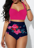 Sexy High Waist Bikini Swimsuit Women Swimwear Print Push Up Bikini Set Bandeau Two Piece Suit Beach Wear Swimming Suit 2020 New - ENSEIGNE DENIS