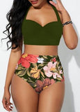 Sexy High Waist Bikini Swimsuit Women Swimwear Print Push Up Bikini Set Bandeau Two Piece Suit Beach Wear Swimming Suit 2020 New - ENSEIGNE DENIS
