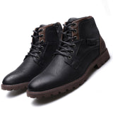 Men Shoes Autumn Winter Boots Retro Style Ankle Boots Lace Up  Casual  Boots High-top Shoes For Men Wear-resistant Zapatos Boots - ENSEIGNE DENIS