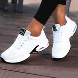 Women Lightweight Sneakers Air Cushion Ladies Trainers Basket Tenis Casual White Platform Flat Sneakers Breathable Mesh Comfort - ENSEIGNE DENIS