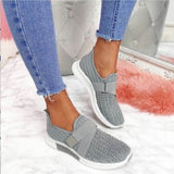 Women's Flats Mesh Vulcanized Shoes Woman Outdoor Women Casual Shoes Breathable Sneakers Ladies Slip On Female Plus Size 43 - ENSEIGNE DENIS