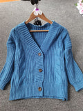 Women Short Cardigan Knitted Sweater Autumn Winter Long Sleeve V neck Jumper Cardigans Casual Streetwear Fashion Pull Femme Coat - ENSEIGNE DENIS