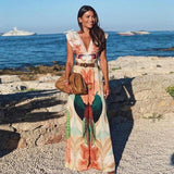 Z-zoux Women Jumpsuit V-neck Sleeveless Print Rompers Womens Jumpsuit Vintage Sexy Plus Size Long Jump Suits Women 2020 New - ENSEIGNE DENIS