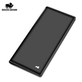 BISON DENIM Long Purse Bag Wallet Business Men's Thin Genuine Leather Wallet Luxury Brand Design Handy Slim Male Wallet N4470-1 - ENSEIGNE DENIS