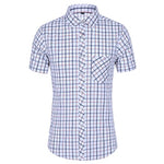 2020 New Fashion Plaid Shirt Men Summer Casual Short Sleeve Shirts Mens Plus Size Beach Hawaiian Tops Blouse Male 5XL 6XL 7XL - ENSEIGNE DENIS