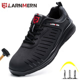 LARNMERN Mens Steel Toe Safety Shoes Work Shoes For Men lightweight Breathable Anti-Smashing Non-Slip Construction Work Sneakers - ENSEIGNE DENIS