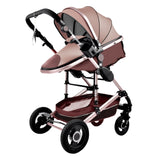 Luxurious Baby Stroller 3 in 1 Portable Travel Baby Carriage Folding Prams Aluminum Frame High Landscape Car for Newborn Baby - ENSEIGNE DENIS