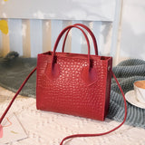 2020 Fashion Trend Women Crocodile Pattern Crossbody Handbags Vintage Classic Solid Style Shoulder Bag Stylish Tote for Ladies - ENSEIGNE DENIS