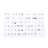 18/36pairs Fashion Mix Style Gold Color Rhinestone Crystal Flower Stud Earings Set For Women Girls Jewelry Brincos Oorbellen - ENSEIGNE DENIS