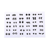 18/36pairs Fashion Mix Style Gold Color Rhinestone Crystal Flower Stud Earings Set For Women Girls Jewelry Brincos Oorbellen - ENSEIGNE DENIS