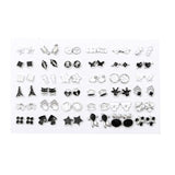 18/36pairs Fashion Mix Style Gold Color Rhinestone Crystal Flower Stud Earings Set For Women Girls Jewelry Brincos Oorbellen - ENSEIGNE DENIS