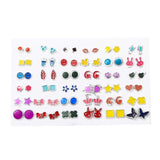 18/36pairs Fashion Mix Style Gold Color Rhinestone Crystal Flower Stud Earings Set For Women Girls Jewelry Brincos Oorbellen - ENSEIGNE DENIS
