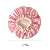 Thick 1Pcs Waterproof Bath Hat Double Layer Shower Hair Cover Women Supplies Shower Cap Bathroom Accessories