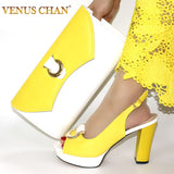 New Arrival Italian Shoes with Matching Bags Set Decorated with Rhinestone Women Shoes and Bags To Match Set Italy Party Pumps - ENSEIGNE DENIS