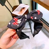 Disney Women Headband Baby Minnie Mouse Hair Accessories For Girls Children Kids Fashion Diadema Elastic Hair Bands Bows Gift