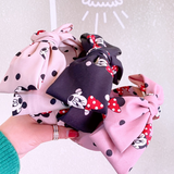 Disney Women Headband Baby Minnie Mouse Hair Accessories For Girls Children Kids Fashion Diadema Elastic Hair Bands Bows Gift