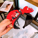 Disney Women Headband Baby Minnie Mouse Hair Accessories For Girls Children Kids Fashion Diadema Elastic Hair Bands Bows Gift