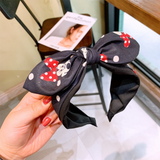 Disney Women Headband Baby Minnie Mouse Hair Accessories For Girls Children Kids Fashion Diadema Elastic Hair Bands Bows Gift