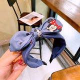 Disney Women Headband Baby Minnie Mouse Hair Accessories For Girls Children Kids Fashion Diadema Elastic Hair Bands Bows Gift