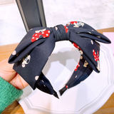 Disney Women Headband Baby Minnie Mouse Hair Accessories For Girls Children Kids Fashion Diadema Elastic Hair Bands Bows Gift