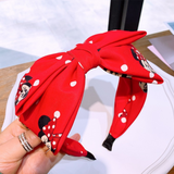 Disney Women Headband Baby Minnie Mouse Hair Accessories For Girls Children Kids Fashion Diadema Elastic Hair Bands Bows Gift