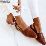 2020 New Fashion Women Summer Sandals High Quality Weave Flat Casual Slipper Leisure Sandal Female Beach Shoes Woman D912 - ENSEIGNE DENIS