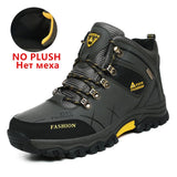 Brand Men Winter Snow Boots Waterproof Leather Sneakers Super  Warm Men's Boots Outdoor Male Hiking Boots Work Shoes Size 39-47 - ENSEIGNE DENIS