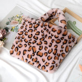 Winter Fashion Faux Fur Bag Large Capacity Leopard Print Bag Women's One-shoulder Messenger Handbag Bag Plush Female Bag - ENSEIGNE DENIS