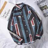 Autumn New Men Long Sleeve Shirt Personality Newspaper Print Men Streetwear Shirt Casual Fashion Plus Size Loose Shirts For Men - ENSEIGNE DENIS