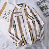 Autumn New Men Long Sleeve Shirt Personality Newspaper Print Men Streetwear Shirt Casual Fashion Plus Size Loose Shirts For Men - ENSEIGNE DENIS