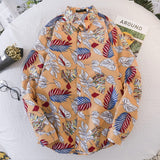 Autumn New Men Long Sleeve Shirt Personality Newspaper Print Men Streetwear Shirt Casual Fashion Plus Size Loose Shirts For Men - ENSEIGNE DENIS