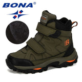 BONA New Popular Style Winter Children's Snow Boots Boys Girls Fashion Waterproof Warm Shoes Kids Thick Mid Non-Slip Boots - ENSEIGNE DENIS