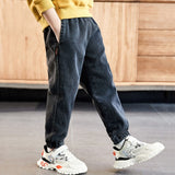 hot sale autumn and winter boys jeans 4-13 years old Cotton washed kids jeans Korean pants for baby boys jeans kids plus velvet - ENSEIGNE DENIS