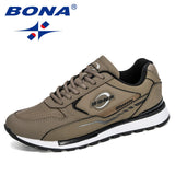 BONA 2020 New Designers Nubuck Leather Trendy Sneakers Men Outdoor Casual Shoes Man Sapato Masculino Krasovki Zapatos De Hombre - ENSEIGNE DENIS