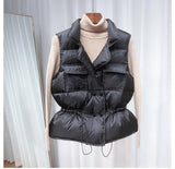 2020 New Ultra Light Down Vest Women Short Vest Windproof Lightweight Warm Waistcoat Female White Duck Down Down Coat Sleeveless - ENSEIGNE DENIS