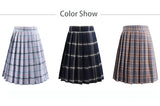 Harajuku 2020 Womens Summer Korean Style High Waist Mini Pleated Plaid Woman Anime Skirts Kawaii Short School Girls Cute Uniform