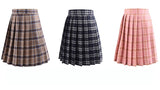 Harajuku 2020 Womens Summer Korean Style High Waist Mini Pleated Plaid Woman Anime Skirts Kawaii Short School Girls Cute Uniform