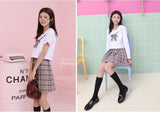Harajuku 2020 Womens Summer Korean Style High Waist Mini Pleated Plaid Woman Anime Skirts Kawaii Short School Girls Cute Uniform