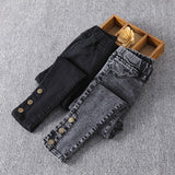 2020 Autumn Winter Teenage Children Girls Jeans Kids Elastic Waist Cute Pants New Skinny Jeans For Girls Casual Trousers K208 - ENSEIGNE DENIS