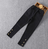 2020 Autumn Winter Teenage Children Girls Jeans Kids Elastic Waist Cute Pants New Skinny Jeans For Girls Casual Trousers K208 - ENSEIGNE DENIS