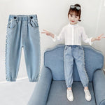 2020 Autumn Winter Teenage Children Girls Jeans Kids Elastic Waist Cute Pants New Skinny Jeans For Girls Casual Trousers K208 - ENSEIGNE DENIS